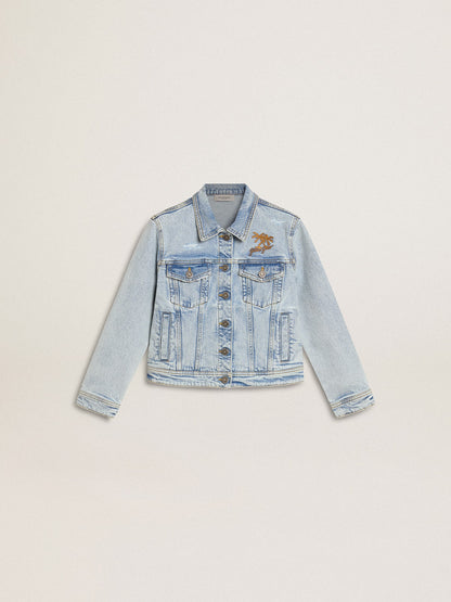 Golden Goose Light denim jacket with embroidery