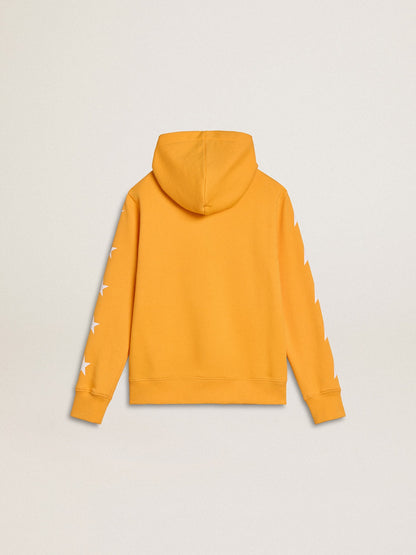 Golden Goose Boys’ orange sweatshirt with zip fastening