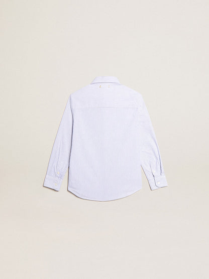 Golden Goose Boys’ shirt with light blue stripes