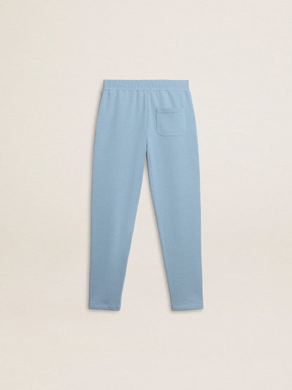 Golden Goose Boys' light blue printed joggers