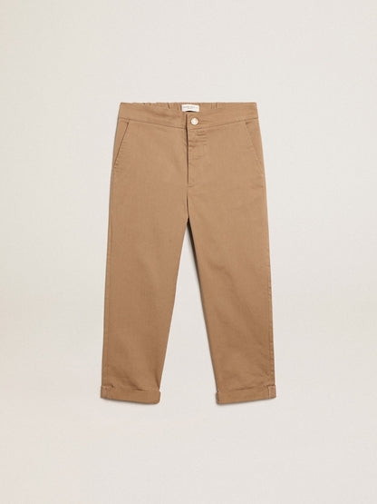 Golden Goose Boys’ chinos in caramel cotton