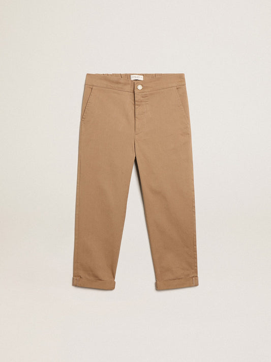 Golden Goose Boys’ chinos in caramel cotton
