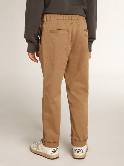 Golden Goose Boys’ chinos in caramel cotton