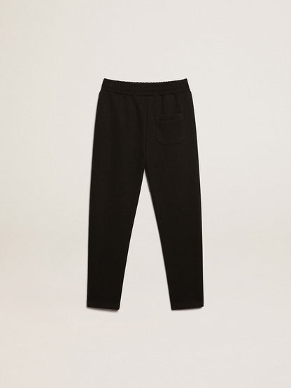 Golden Goose Boys’ black joggers with white stars