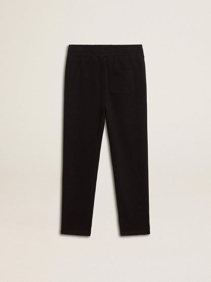 Golden Goose Boys’ black joggers with white stars