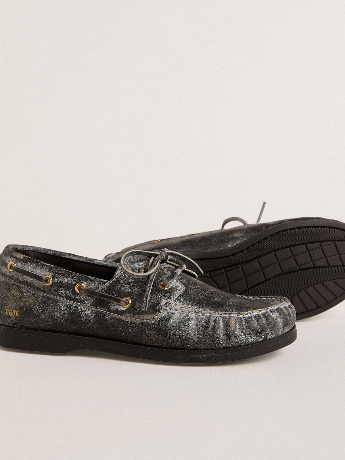 Golden Goose Junior Cruise loafer in black distressed leather