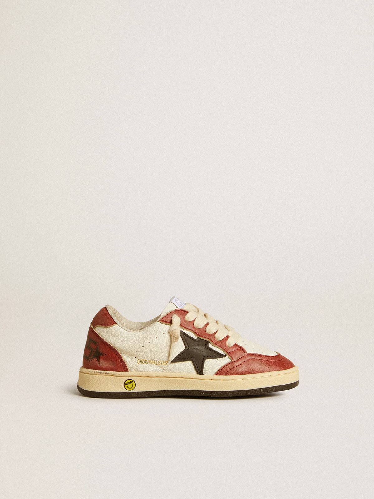 Golden Goose Ball Star Young in nappa with black star and red leather inserts