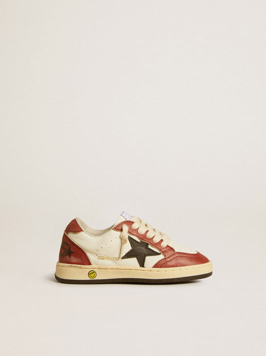Golden Goose Ball Star Young in nappa with black star and red leather inserts