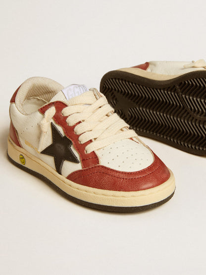 Golden Goose Ball Star Young in nappa with black star and red leather inserts